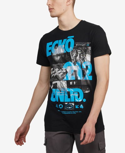 Ecko Unltd Men's Big And Tall Gridlock Graphic T-shirt In Black