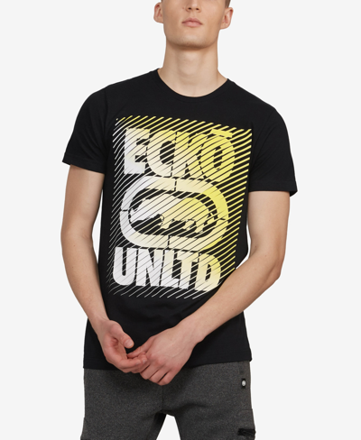 Ecko Unltd Men's Big And Tall Balance Transfer Graphic T-shirt In Black