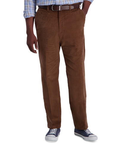 Haggar Men's Classic-fit Stretch Corduroy Pants In Camel