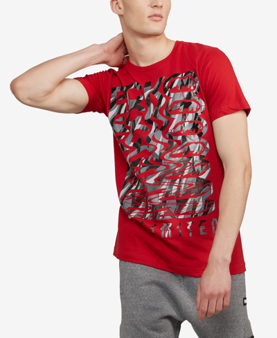 Ecko Unltd Men's Big And Tall Meltdown Graphic T-shirt In Red