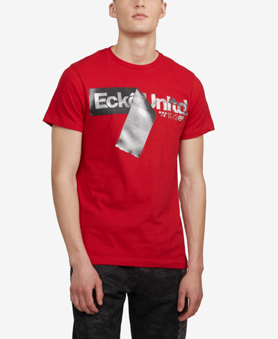 Ecko Unltd Men's Big And Tall Reveal Graphic T-shirt In Red