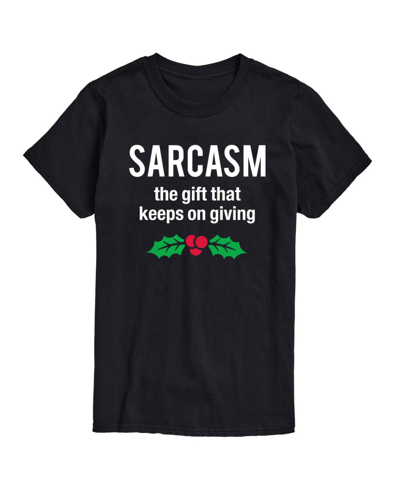 Airwaves Men's Sarcasm Gift Keeps Giving Short Sleeve T-shirt In Black