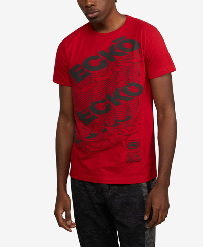 Ecko Unltd Men's Big And Tall Sitting On Stacks Graphic T-shirt In Red