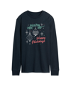 Airwaves Men's Happy Holidays Long Sleeve T-shirt In Blue