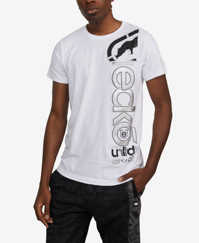 Ecko Unltd Men's Big And Tall Sophistico Graphic T-shirt In White