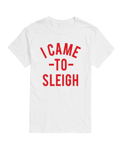 Airwaves Men's I Came To Sleigh Short Sleeve T-shirt In White