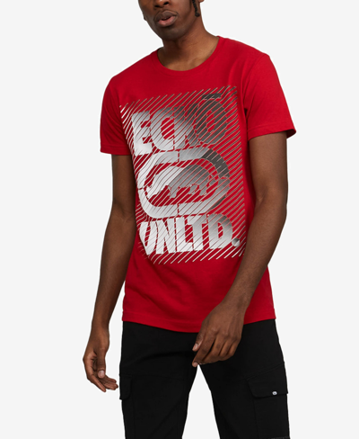 Ecko Unltd Men's Big And Tall Balance Transfer Graphic T-shirt In Red