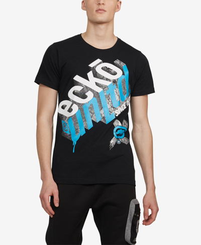 Ecko Unltd Men's Big And Tall Full Tilt Graphic T-shirt In Black