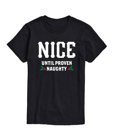 Airwaves Men's Nice Until Proven Naughty Short Sleeve T-shirt In Black