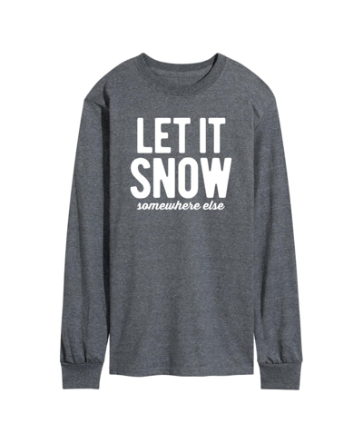 Airwaves Men's Let It Snow Long Sleeve T-shirt In Gray