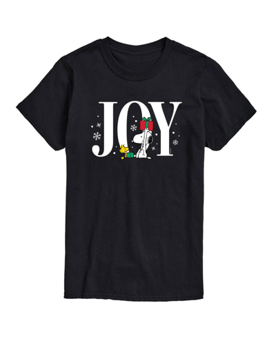 Airwaves Men's Peanuts Joy Short Sleeve T-shirt In Black