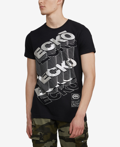 Ecko Unltd Men's Big And Tall Sitting On Stacks Graphic T-shirt In Black