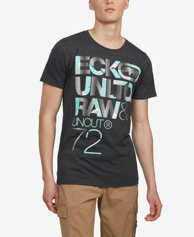 Ecko Unltd Men's Big And Tall Odds In Favor Graphic T-shirt In Gray