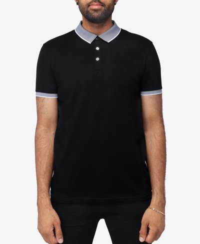 X-ray Men's Basic Comfort Tipped Polo Shirt In Black