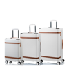 Champs Vintage Black Hardside 3-piece Luggage Set In Ivory