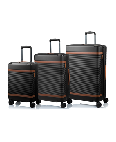 Champs Vintage-like Iii Hardside Spinner Luggage Set, 3 Piece In Black