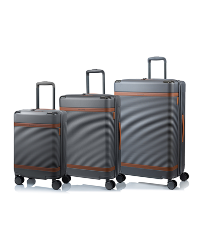 Champs Vintage-like Iii Hardside Spinner Luggage Set, 3 Piece In Grey