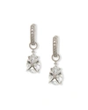 JUDE FRANCES TINY CRISSCROSS WRAPPED WHITE TOPAZ EARRING CHARMS WITH DIAMONDS,PROD195590218