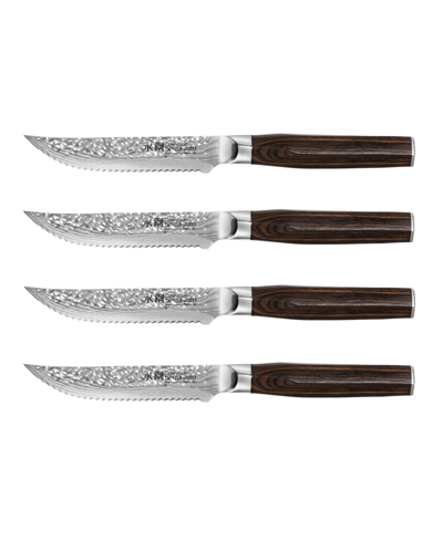 Cuisine::pro Damashiro 5" Emperor Steak Knife Set, 4 Piece In Silver