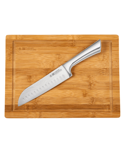 Cuisine::pro Damashiro 6.5" Santoku & 10"x13.5" Board Set In Multi