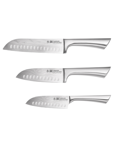 CUISINE::PRO DAMASHIRO SANTOKU KNIFE SET, 3 PIECE