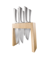 CUISINE::PRO DAMASHIRO MIZU KNIFE BLOCK OAK SET, 7 PIECE