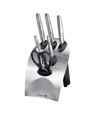 Cuisine::pro Id3 7 Piece Tora Knife Block In Silver