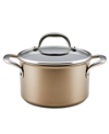 Anolon X 4 Qt Covered Saucepot In Bronze