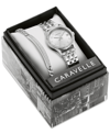 CARAVELLE DESIGNED BY BULOVA WOMEN'S CRYSTAL STAINLESS STEEL BRACELET WATCH 32MM GIFT SET
