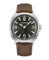 TIMBERLAND MEN'S BAILARD BROWN GENUINE LEATHER STRAP WATCH, 44MM