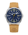 TIMBERLAND MEN'S WILLISTON THREE DATE HAND WHEAT GENUINE LEATHER STRAP WATCH, 44MM