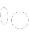 Giani Bernini Polished Wire Extra-large Hoop Earrings, 80mm, Created For Macy's In Sterling Silver
