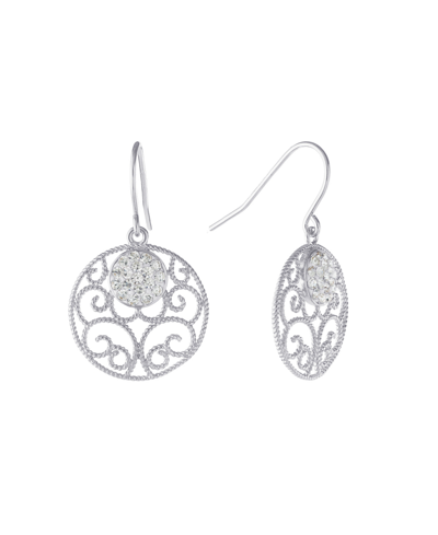 Giani Bernini Crystal (0.31 Ct.t.w) Round Filigree Drop Earrings In Sterling Silver