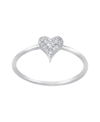 Giani Bernini Cubic Zirconia (0.19 Ct. T. W.) Pave Heart Ring In Sterling Silver In Sterling Silver