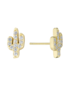 Giani Bernini Cubic Zirconia (0.24 Ct.t.w) Cactus Stud Earrings In 18k Gold Plated Over Sterling Silver In Gold Over Sterling Silver