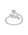 Giani Bernini Geometric Cubic Zirconia (2.04 Ct. T. W.) Bypass Ring In Sterling Silver In Sterling Silver