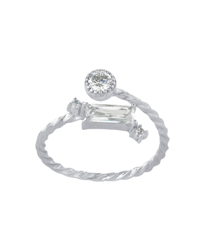 Giani Bernini Geometric Cubic Zirconia (2.04 Ct. T. W.) Bypass Ring In Sterling Silver