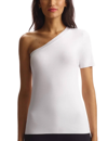 COMMANDO Essential Cotton One-Shoulder Tee in White