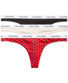 Calvin Klein Carousel Thong 3-pack In Tap,star,black