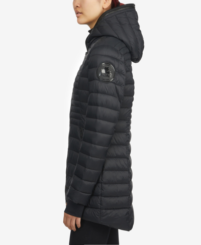 Pajar Women's Lyvien Quilted Packable Mid Length Puffer Coat In Black