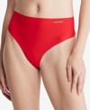 Calvin Klein Women's Invisibles High-waist Thong Underwear Qd3864 In Exact