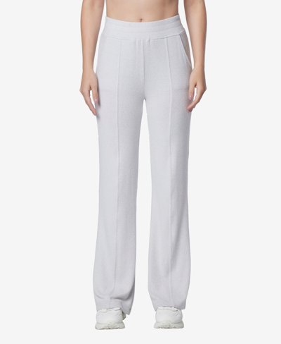 Marc New York Andrew Marc Sport Women's High Rise Hacci Wide Leg Pants With Pockets In Twine