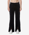 Marc New York Andrew Marc Sport Women's Full Length Ribbed Wide Leg Pants In Black