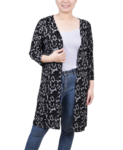 Ny Collection Plus Size 3/4 Sleeve Knit Cardigan In Paola