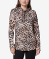 MARC NEW YORK ANDREW MARC SPORT WOMEN'S LONG SLEEVE PRINTED COWL NECK TUNIC TOP