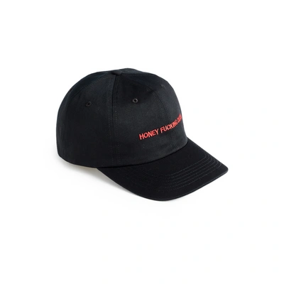 Honey Fucking Dijon Cotton Baseball Cap In Black
