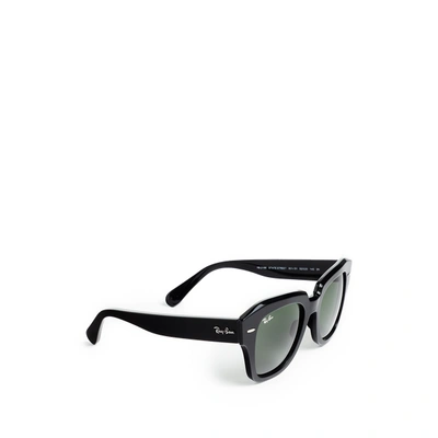 Ray Ban State Street Sunglasses Black Frame Grey Lenses 49-20