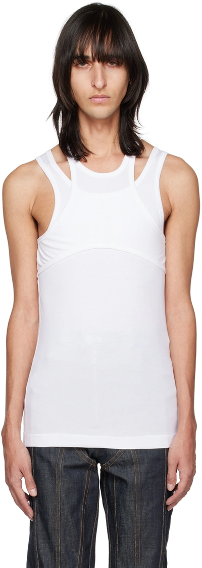 Parnell Mooney Ssense Exclusive White Double Layer Tank Top