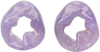 Completedworks Gold-plated Vermeil Silver Scrunch Lilac Resin Hoop Earrings In Purple
