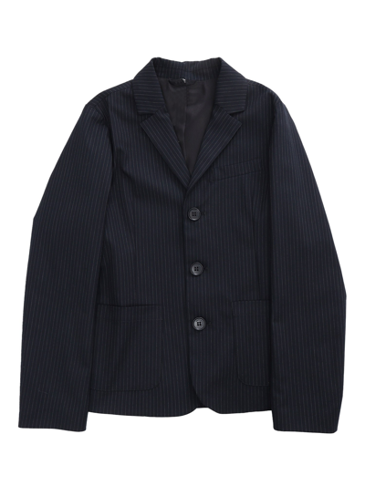 Emporio Armani Pinstripe Jacket In Blu